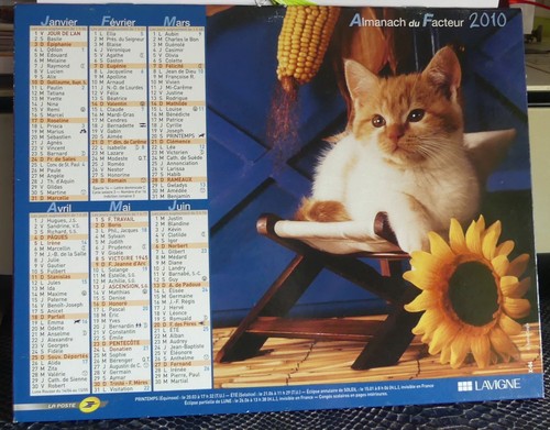 Calendrier des postes 2010