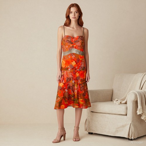Soirée boho robe midi - soirée,