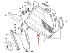 BMW 1 E81 Panneau De Garniture De Coffre Droit Support De Filet 51479147398