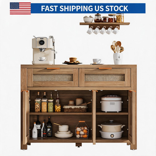 Spacious rattan sideboard - spacious,