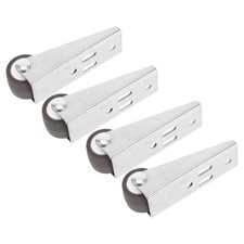  4 Pcs Roulettes Pivotantes En Caoutchouc Roue Portail Coulissant