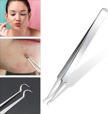 Point Noir Acné Solvant Pince Extracteur Outil Courbé Griffe Acier Inoxydable