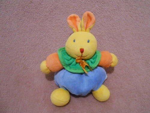 Doudou lapin boule jaune