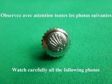 ORIGINAL ROLEX CROWN Ø 7 mm COURONNE REMONTOIR ACIER STEEL THICK 3,6 m TAP 0,9