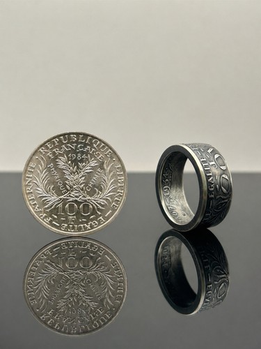Bague pièce monnaie 100 - bague, de