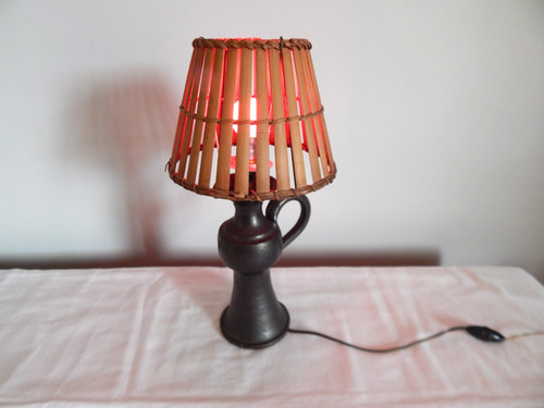 Ancienne lampe céramique - lampe, en