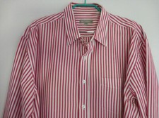 Chemise rayé blanc/rouge T/43/44 "Inextenso" m.longues