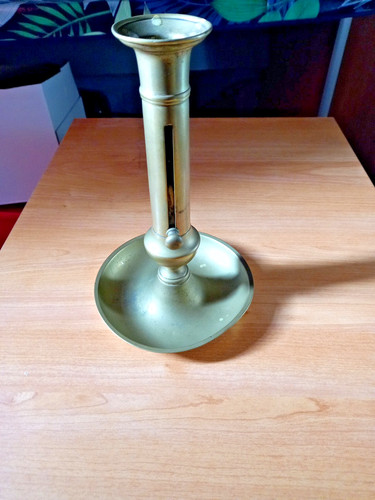 Bougeoir laiton avec bouton - bougeoir,
