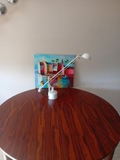 Lampe à Balancier Contrepoids Blanc Stilplast Italie Design Vintage Années 80's 