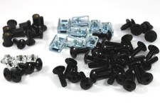 Pour Yamaha Fazer FZ6 S2 2007 2008 Aluminium Noir Tête de fourche Bolt Clips Kit