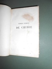 Premiers éléments de chimie V Regnault Edition Masson 1853