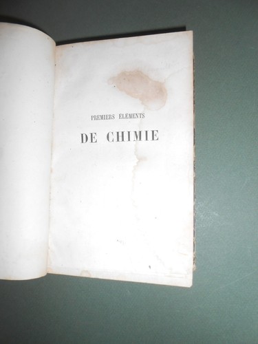 Premiers éléments chimie - éléments,