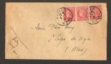 DECIZE (58) Oblitération Postale "DECIZE" en 1946 / Combinaison de timbres