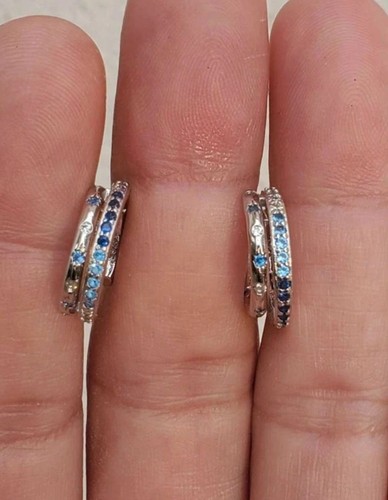 Anneaux double argent - double, en