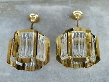 2 lustres plafonnier verre