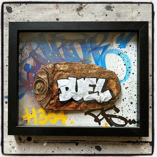 Duel graffiti street art - street,