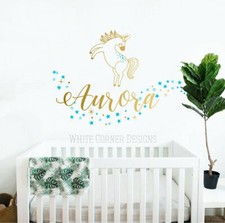 Unicorn wall decal custom - wall, decal,