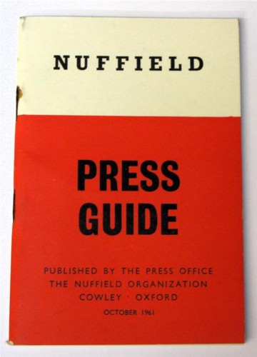 Nuffield press guide car - press,