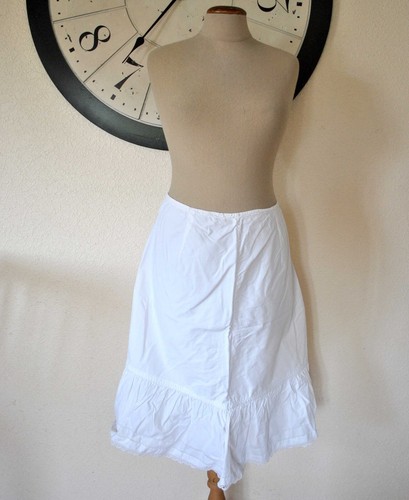 Jupon vintage coton blanc - vintage,