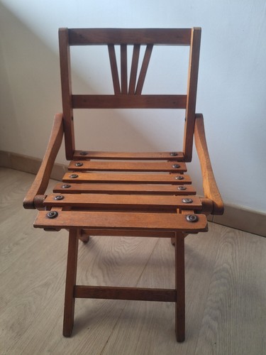 Ancienne petite chaise pliante - chaise,