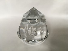 LEIXUS Jan MACHALEK Signé Sulfure Presse Papier CRISTAL Facetté Pointe Diamant