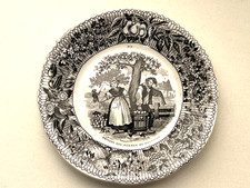 ASSIETTE EN CREIL MONTEREAU  "RÉCOLTE DES POMMES EN NORMANDIE"n°11