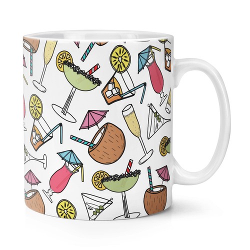 Verres cocktail motif tasse - verres,