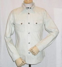 Chemise En Cuir Blanc Pour