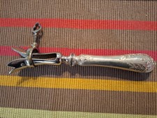 ANCIEN MANCHE A GIGOT XIX EN  ARGENT FOURRÉ.