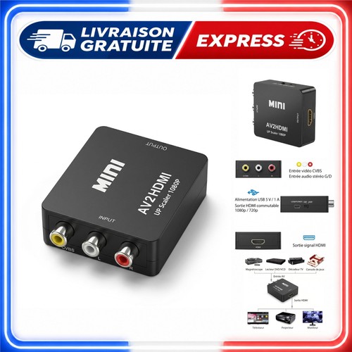 Adaptateur rca vers - rca,