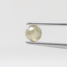 Diamant Naturel 0,17 Cts 3,8 Mm Jaune Clair Rond Rose-Cut Pour Cadeau De Mère