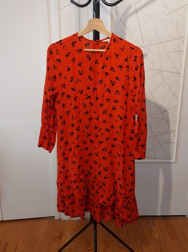 Robe courte fleurie ganni - robe,