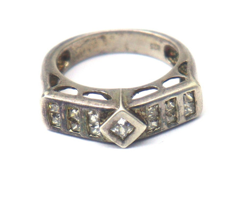 Bague vintage homme argent - en,