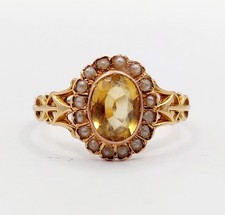 Bague marguerite antique or