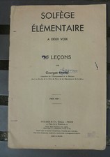 Ancien livre de solfège élémentaire à deux voix.