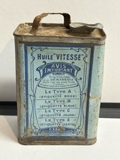 Rare  Bidon A Huile Vitesse  1910  Auto Moteur Garage