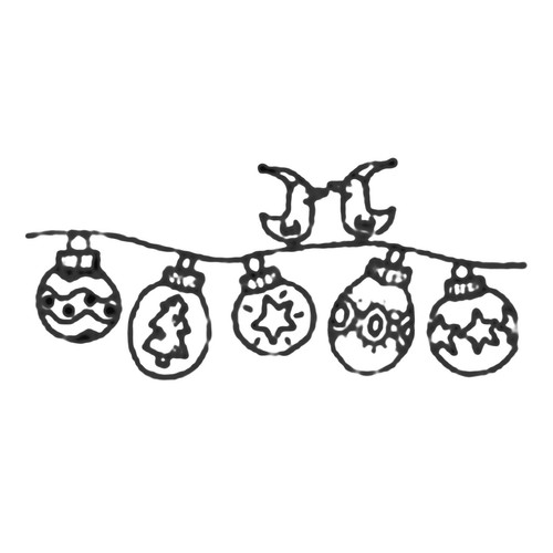 Tampon bois oiseaux reveillon - tampon,
