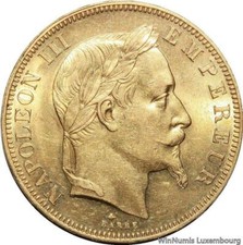 AA869 Rare France 50 Francs Napoléon III 1864 A Paris Or Gold UNC ->Make offer