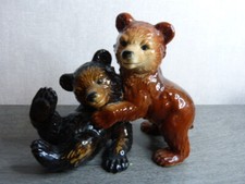 ensemble de 2 ousons joueurs , céramique allemande GOEBEL