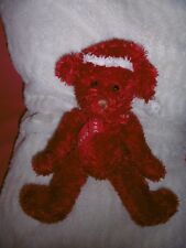 Doudou Ours Rouge Et Blanc SEPHORA RUSS BERRIE Ruban  27 cm