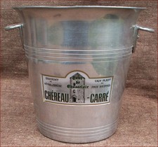 French Aluminium Muscadet White Wine Ice Bucket Cooler Chereau Carre 1950