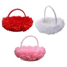 Panier de fleurs en Satin pour