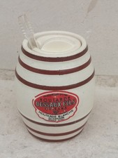 pot à moutarde blanche moutardier DESSAUX Fils Orléans - DIGOIN SARREGUEMINES