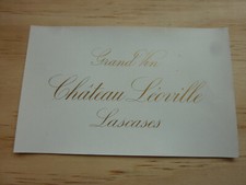 étiquette vin ancienne chateau Leoville Las Cases Saint Julien wine label