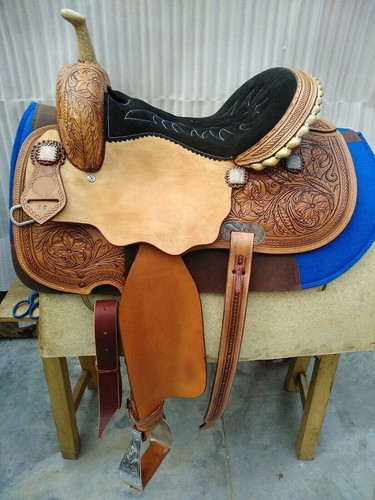 Selle western barrel sur cuir - barrel,