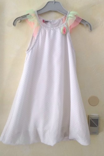 Robe blanche motifs - taille, 5