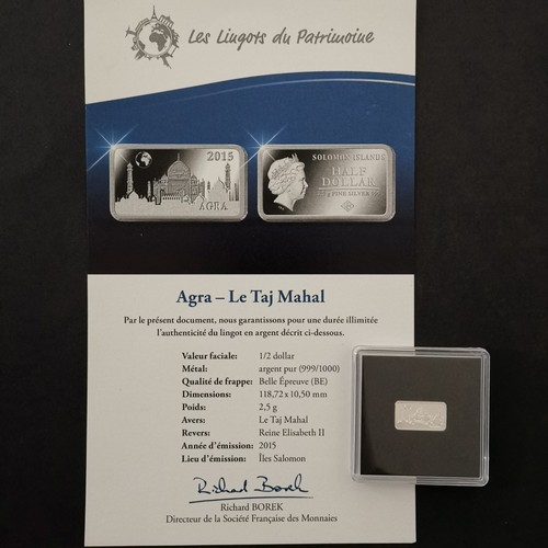 Lingot argent 999 be - 2.5g, 999‰