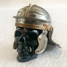 VANITÉ CORNE CASQUE LÉGION ROMAINE SCHADEL MEMENTO MORI TOTENKOPF TÊTE DE MORT