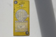 ANCIENNE CARTE 200.000ème MICHELIN N°81 ANNÉE 1958 "AVIGNON-DIGNE" BON ETAT
