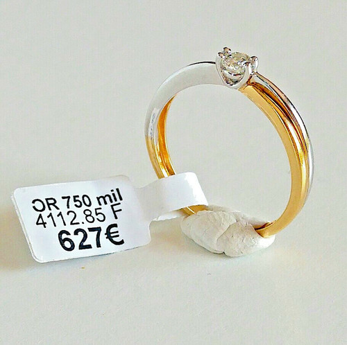 Bague neuve bicolore - bague, 18